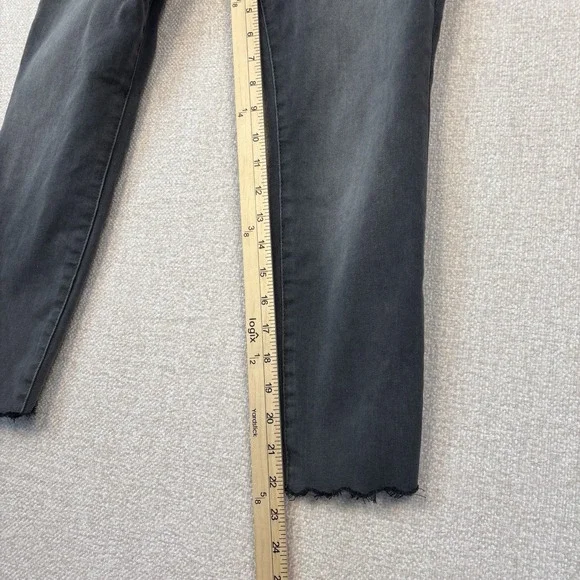 Good American Jeans Womens 6/28 Grayish Black Good Legs Raw Hem Stretch Crop - Picture 5 of 10